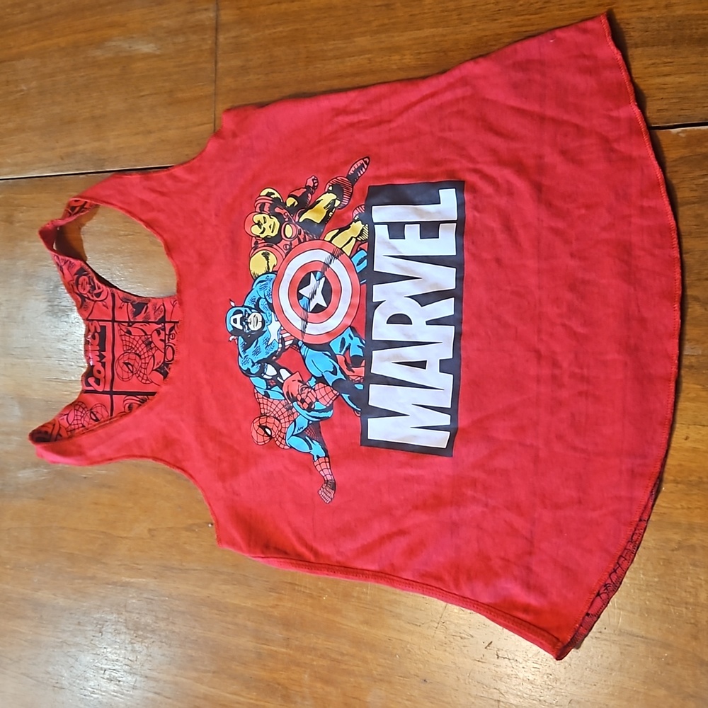 Red Marvel Small Racerback Tank Top - Picture 2 of 4